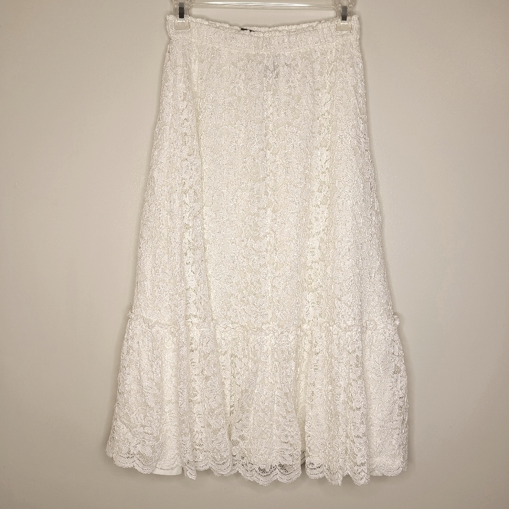 Cream Lace Skirt, Liz Wear, SP